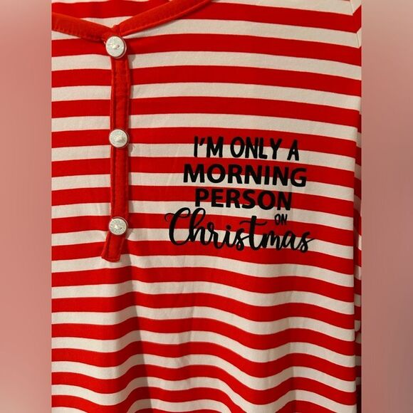Christmas Pajamas 2 piece set - “I’m only a morning person on Christmas” - Picture 1 of 12